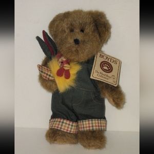 🆕Boyds Bears | The Head Bean Collection Bear with Rooster